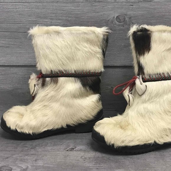 Jean Claude Killy Shoes - Datcha Women's 6 Pichette Jean-Claude Killy sheep Fur Boots vintage 1970's